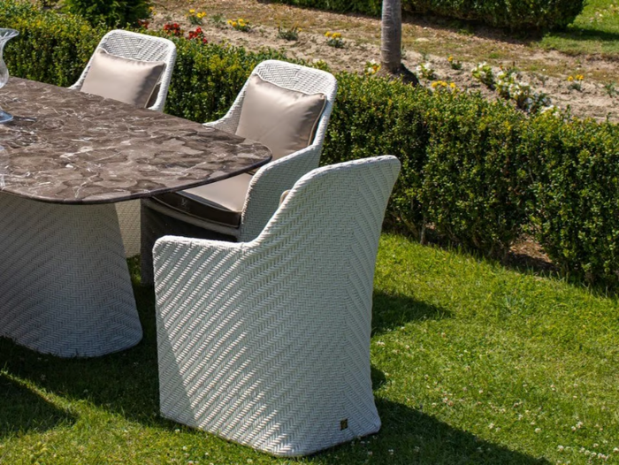 KENZIA - Resin garden chair with armrests _ Samuele Mazza Outdoor